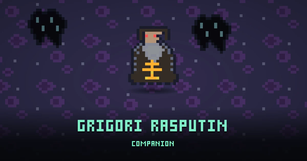 GRIGORI RASPUTIN, a companion in Ada's Trail, standing on THE RIFT