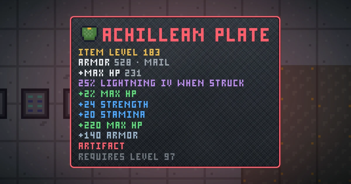 ACHILLEAN PLATE, a artifact chest in Ada's Trail, shown on the map of GOODCO HQ where it drops