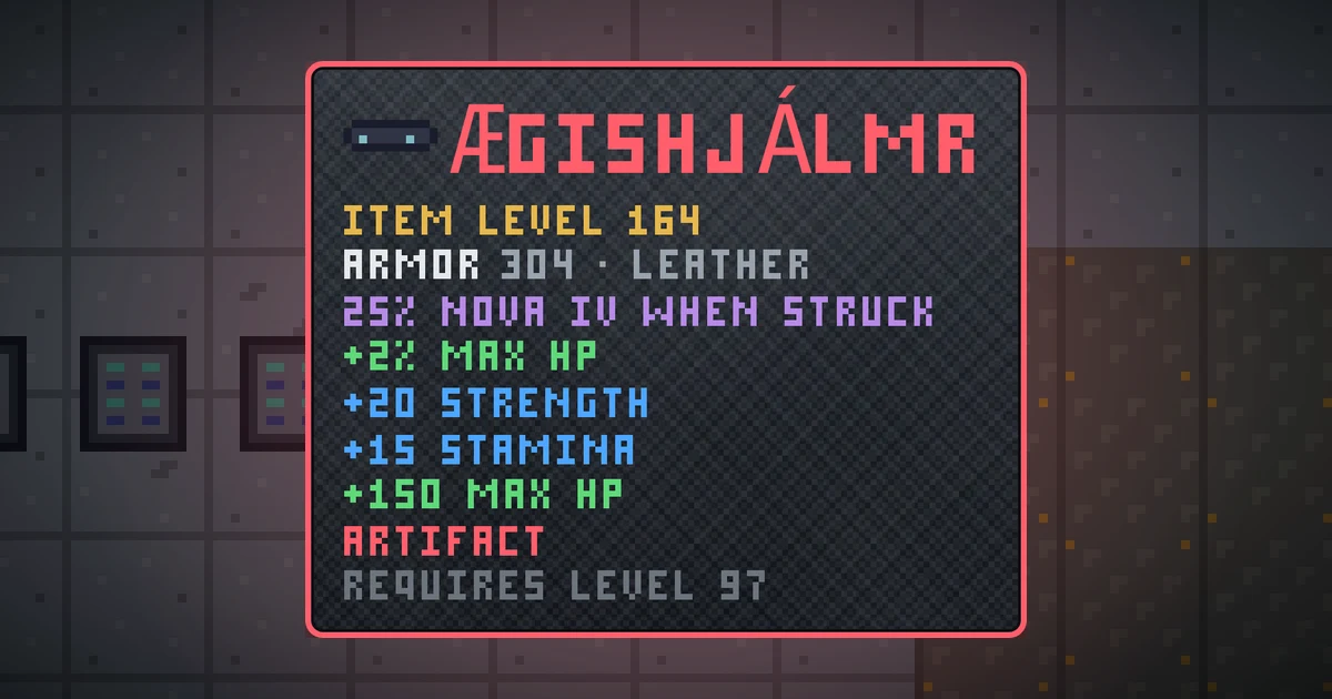ÆGISHJÁLMR, a artifact head in Ada's Trail, shown on the map of GOODCO HQ where it drops