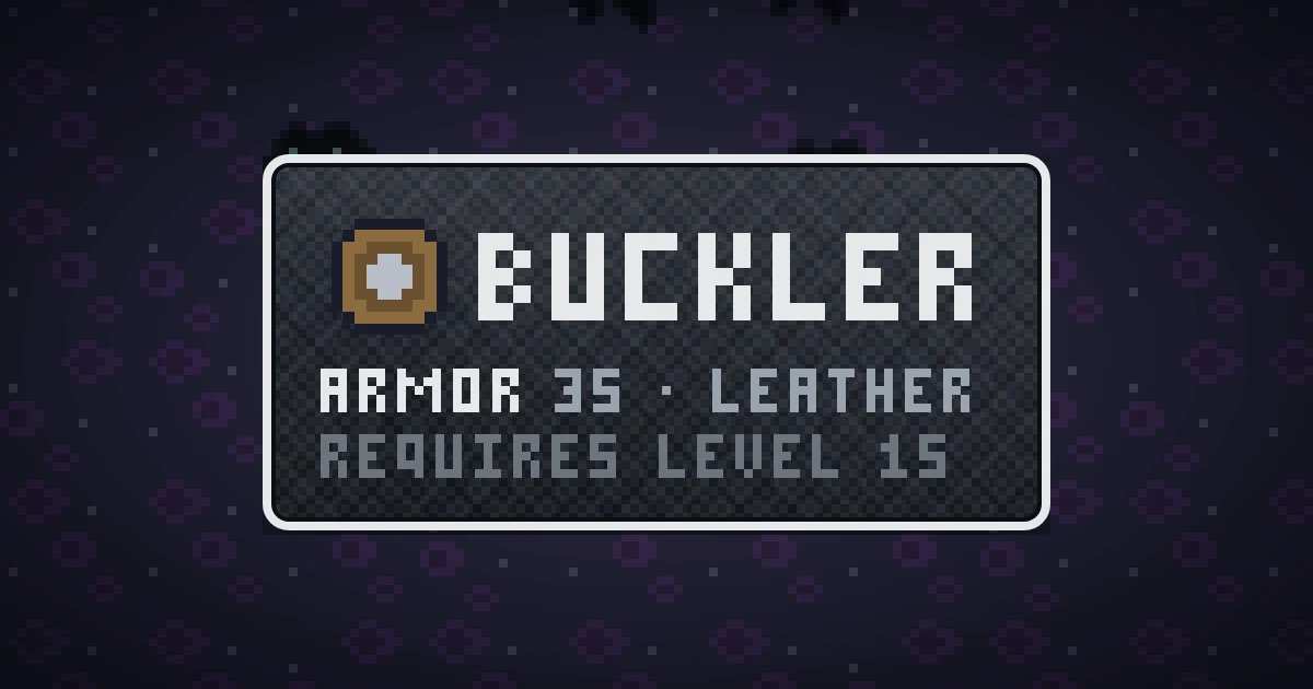BUCKLER, a base item shield in Ada's Trail, shown on the map of THE RIFT where it drops