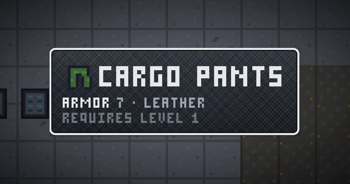 CARGO PANTS, a base item legs in Ada's Trail, shown on the map of GOODCO HQ where it drops