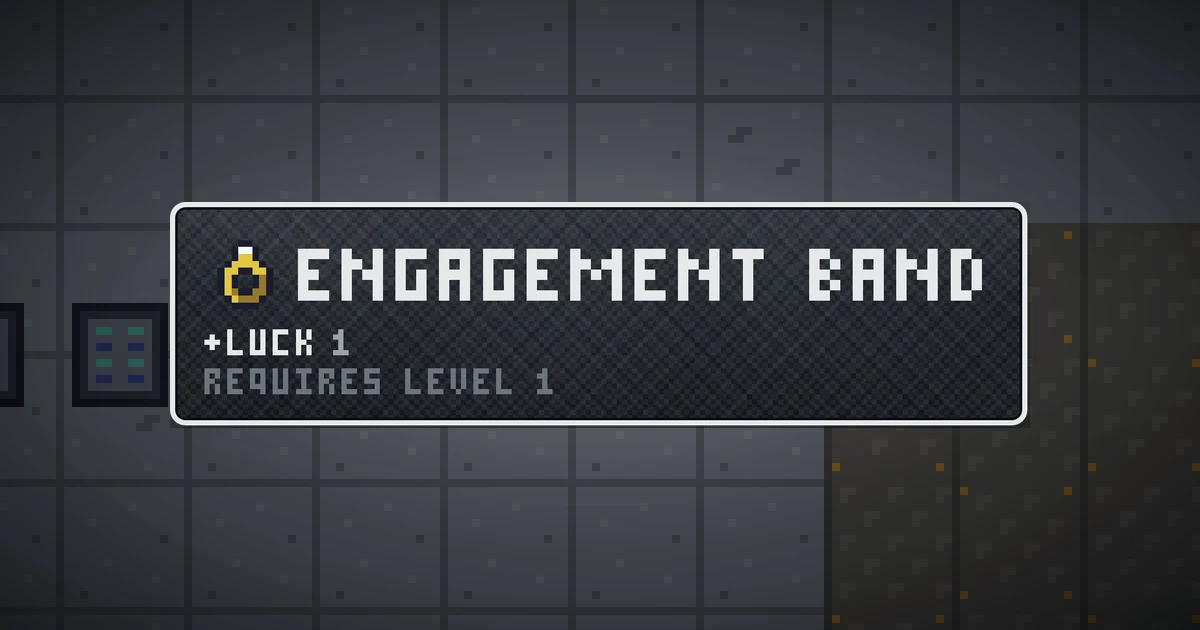 ENGAGEMENT BAND, a base item ring in Ada's Trail, shown on the map of GOODCO HQ where it drops