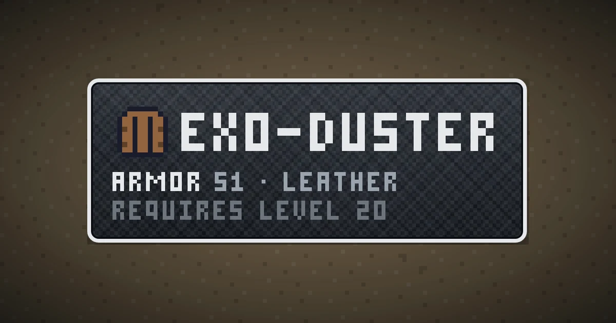 EXO-DUSTER, a base item chest in Ada's Trail, shown on the map of BOOT HILL where it drops