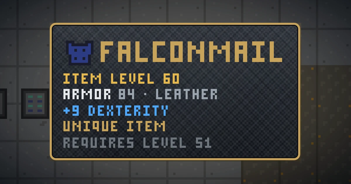 FALCONMAIL, a unique chest in Ada's Trail, shown on the map of GOODCO HQ where it drops