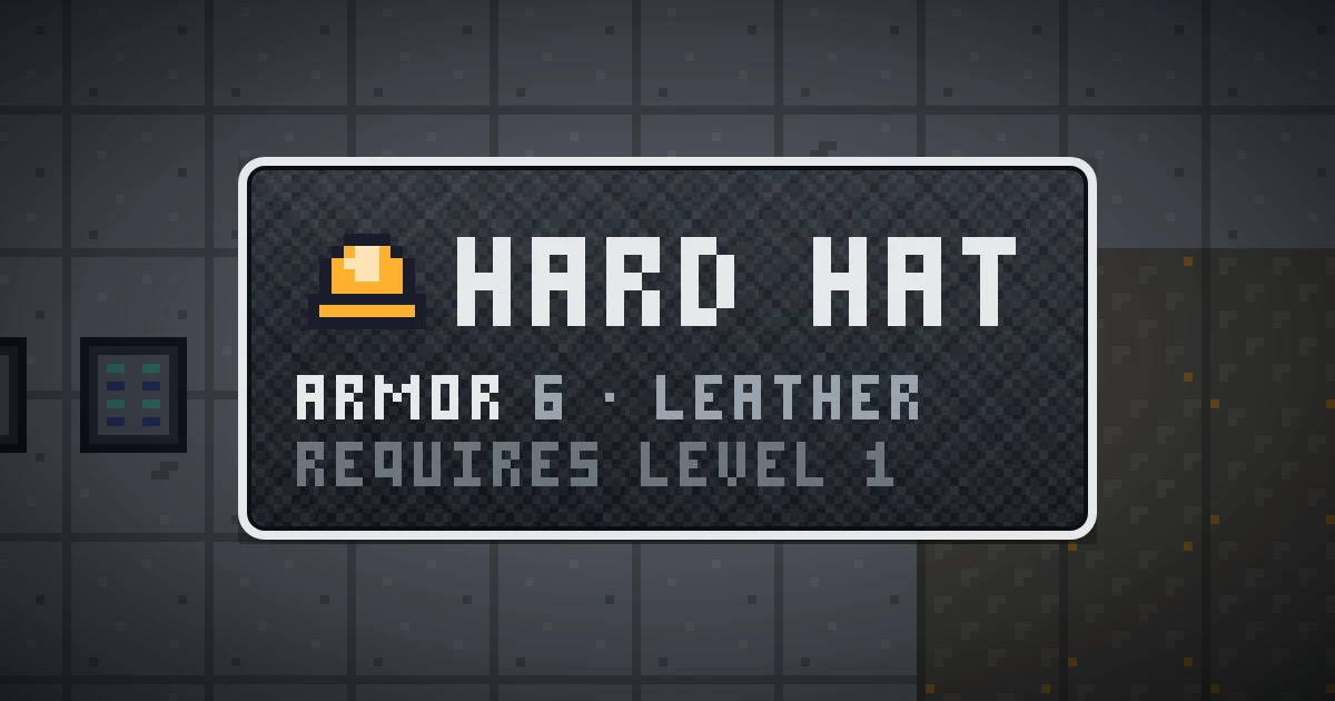 HARD HAT, a base item head in Ada's Trail, shown on the map of GOODCO HQ where it drops