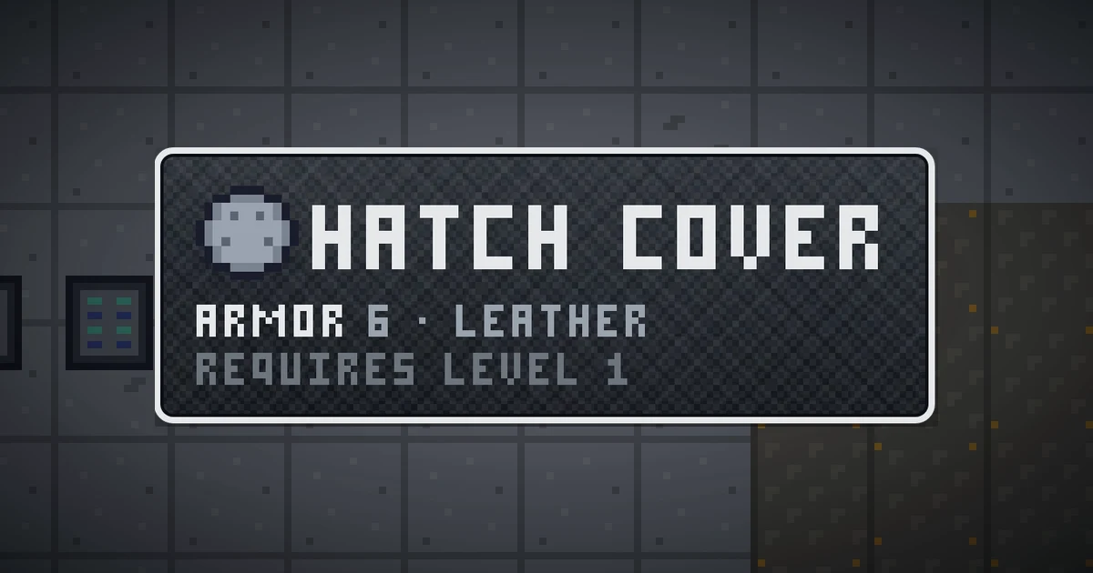 HATCH COVER, a base item shield in Ada's Trail, shown on the map of GOODCO HQ where it drops