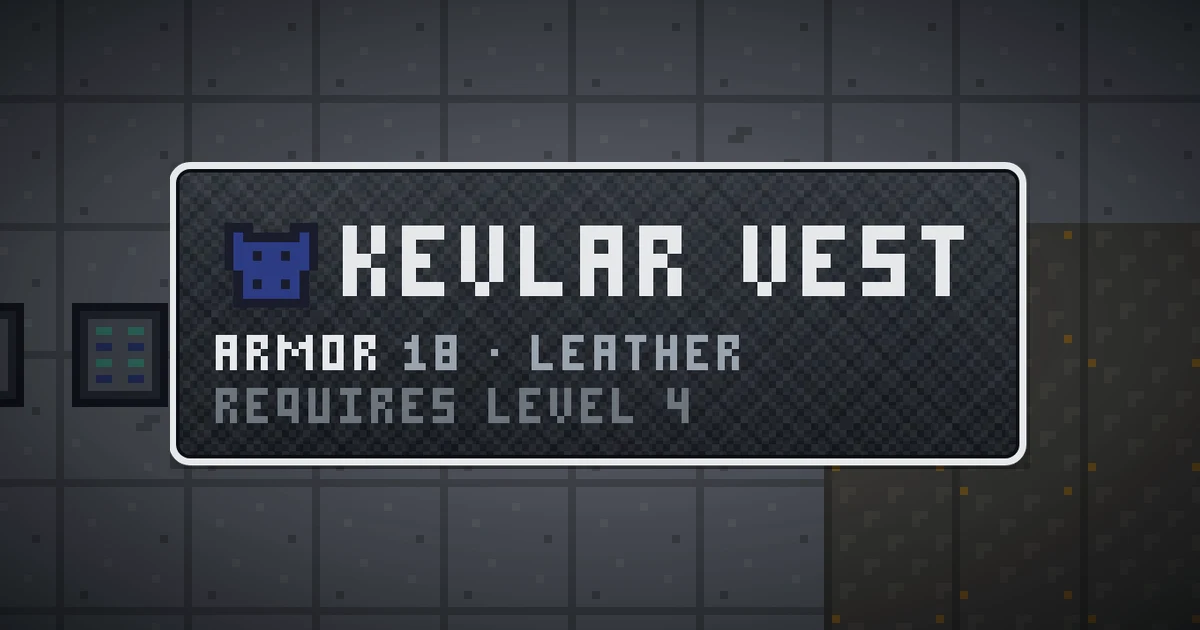 KEVLAR VEST, a base item chest in Ada's Trail, shown on the map of GOODCO HQ where it drops