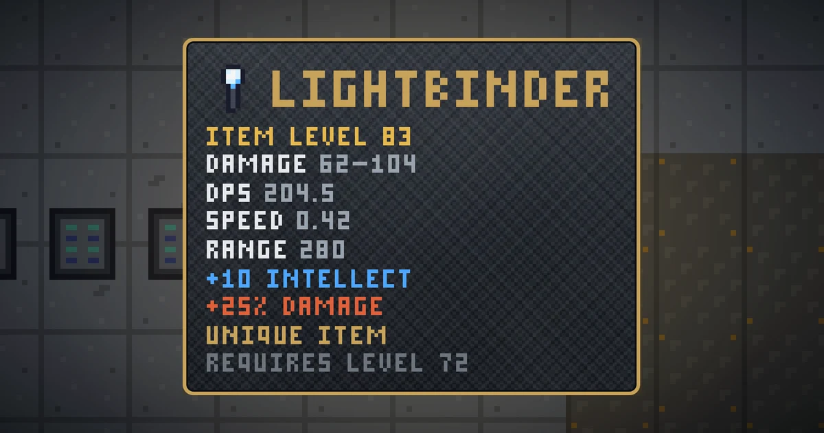 LIGHTBINDER, a unique weapon in Ada's Trail, shown on the map of GOODCO HQ where it drops