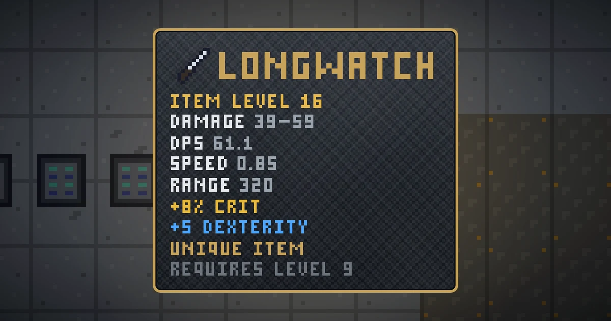 LONGWATCH, a unique weapon in Ada's Trail, shown on the map of GOODCO HQ where it drops