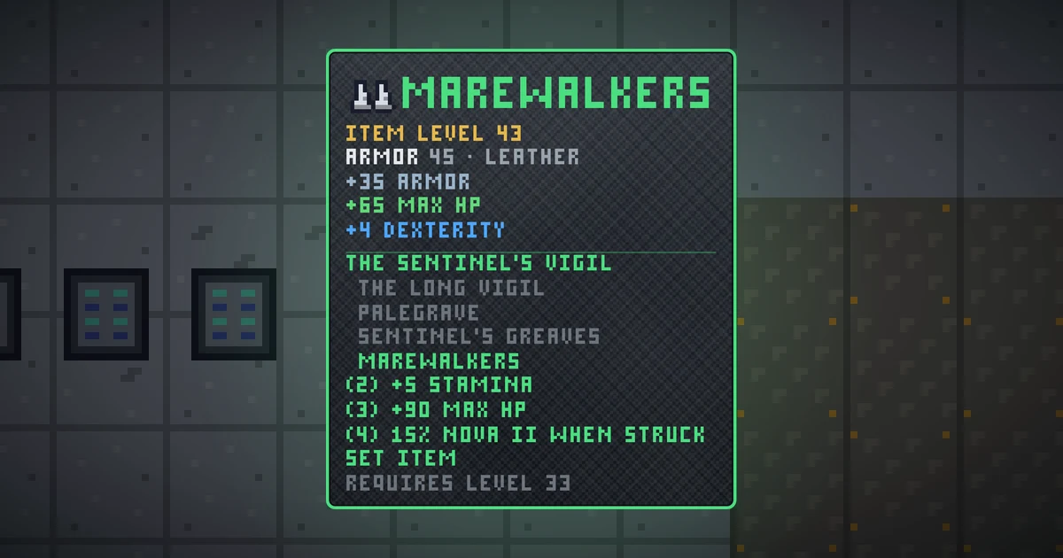 MAREWALKERS, a set feet in Ada's Trail, shown on the map of GOODCO HQ where it drops