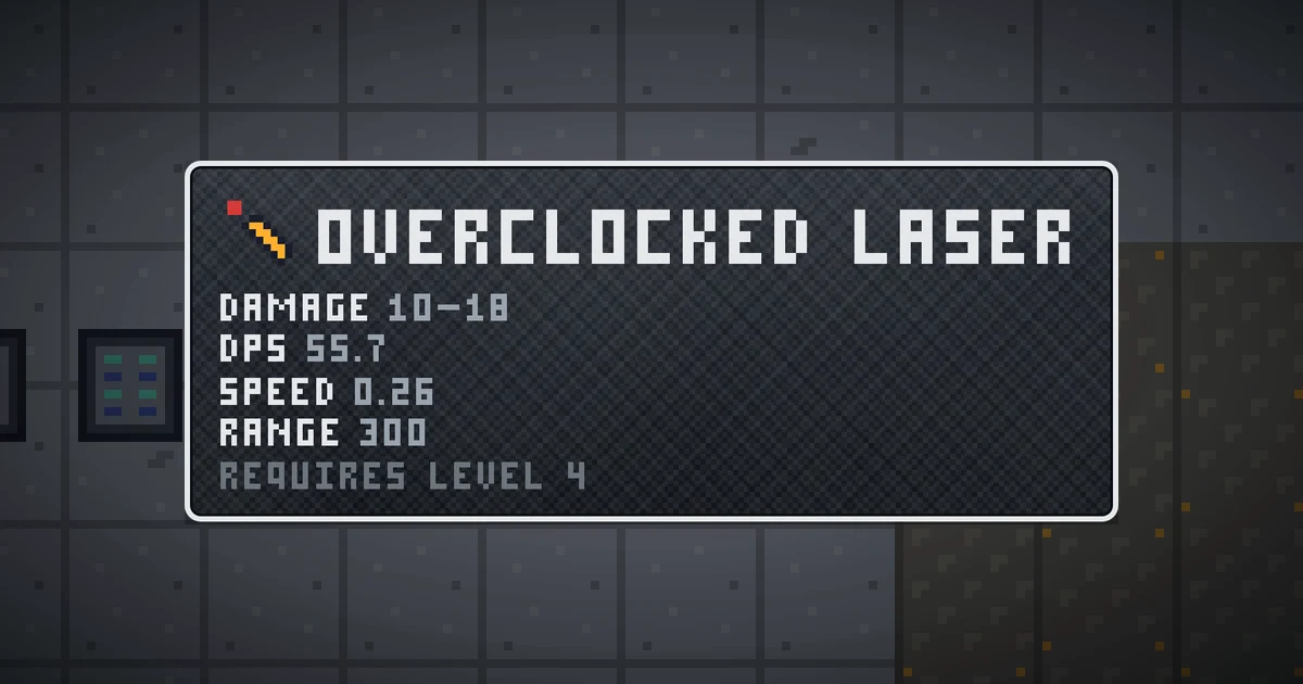 OVERCLOCKED LASER, a base item weapon in Ada's Trail, shown on the map of GOODCO HQ where it drops