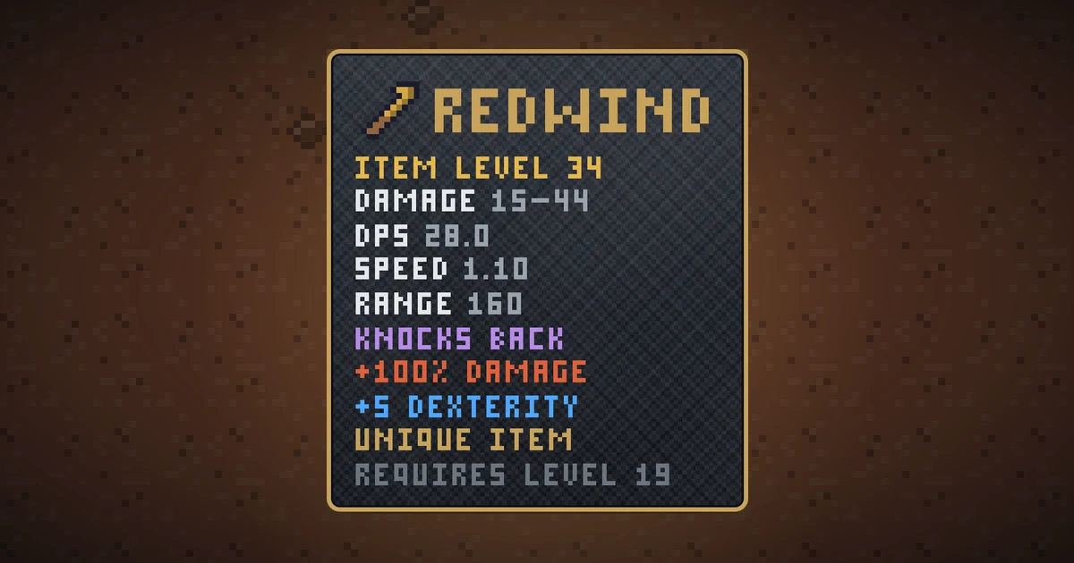 REDWIND, a unique weapon in Ada's Trail, shown on the map of MARS where it drops