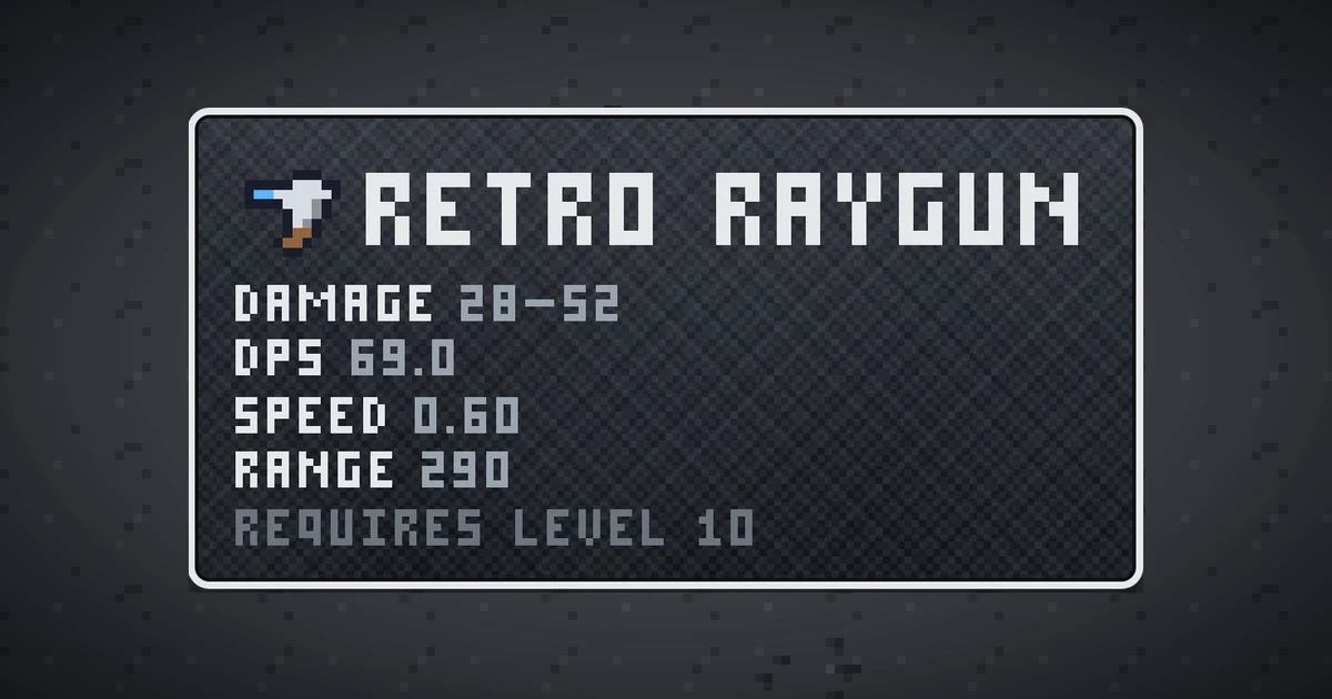 RETRO RAYGUN, a base item weapon in Ada's Trail, shown on the map of THE MOON where it drops