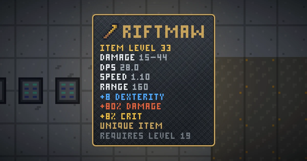 RIFTMAW, a unique weapon in Ada's Trail, shown on the map of GOODCO HQ where it drops