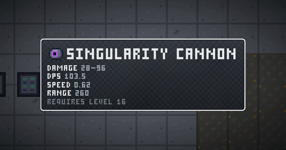 SINGULARITY CANNON, a base item weapon in Ada's Trail, shown on the map of GOODCO HQ where it drops