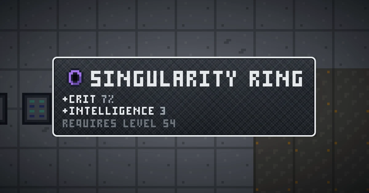 SINGULARITY RING, a base item ring in Ada's Trail, shown on the map of GOODCO HQ where it drops