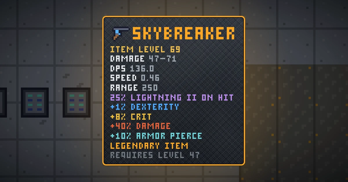SKYBREAKER, a legendary weapon in Ada's Trail, shown on the map of GOODCO HQ where it drops