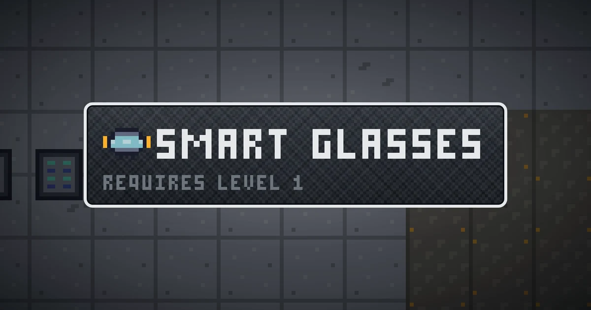 SMART GLASSES, a base item trinket in Ada's Trail, shown on the map of GOODCO HQ where it drops
