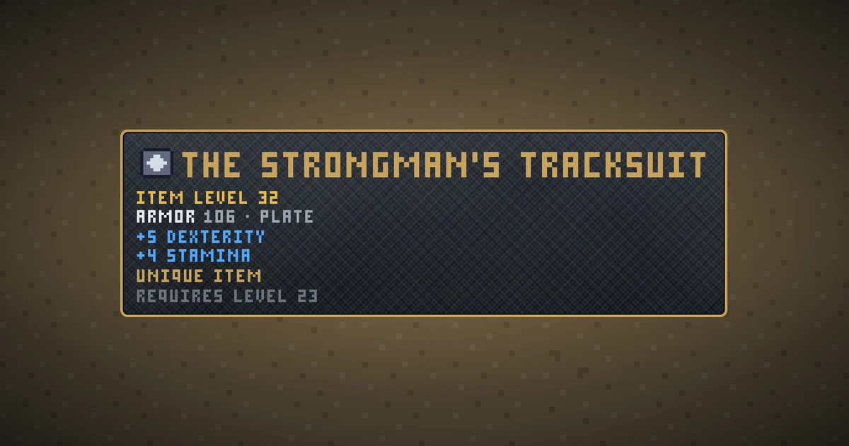 THE STRONGMAN'S TRACKSUIT, a unique chest in Ada's Trail, shown on the map of BOOT HILL where it drops