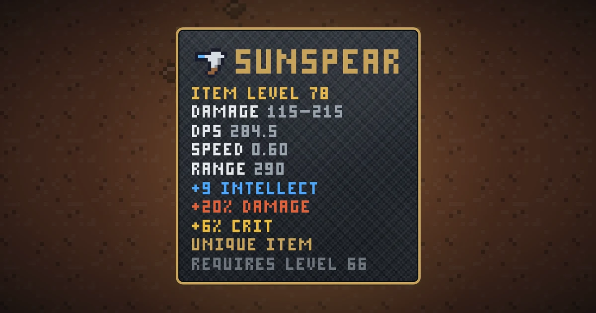 SUNSPEAR, a unique weapon in Ada's Trail, shown on the map of MARS where it drops