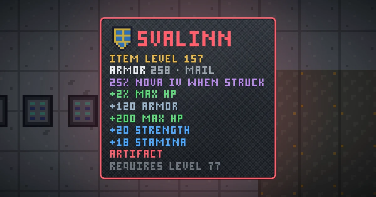 SVALINN, a artifact shield in Ada's Trail, shown on the map of GOODCO HQ where it drops