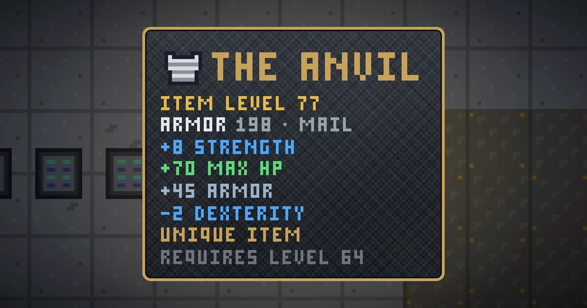 THE ANVIL, a unique chest in Ada's Trail, shown on the map of GOODCO HQ where it drops