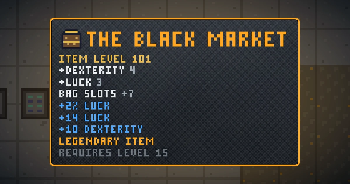 THE BLACK MARKET, a legendary bag in Ada's Trail, shown on the map of GOODCO HQ where it drops