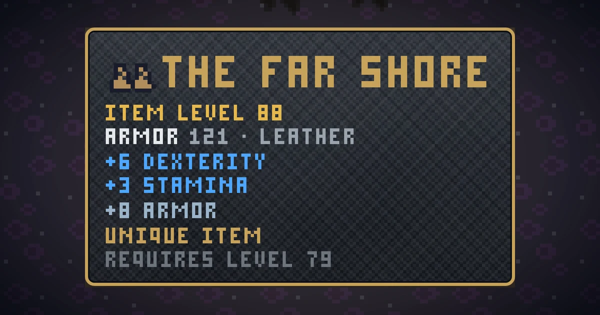 THE FAR SHORE, a unique feet in Ada's Trail, shown on the map of THE RIFT where it drops