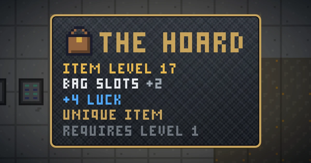 THE HOARD, a unique bag in Ada's Trail, shown on the map of GOODCO HQ where it drops