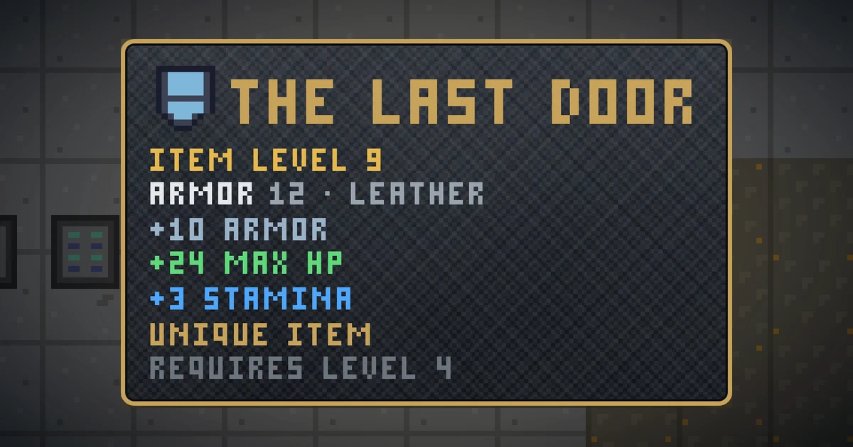 THE LAST DOOR, a unique shield in Ada's Trail, shown on the map of GOODCO HQ where it drops