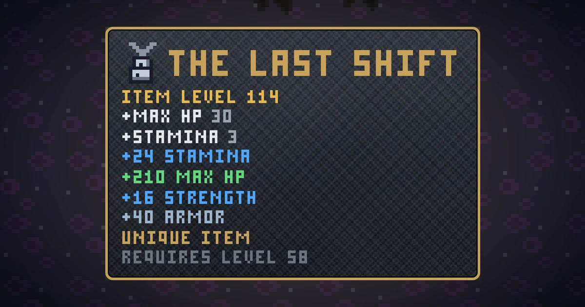 THE LAST SHIFT, a unique amulet in Ada's Trail, shown on the map of THE RIFT where it drops
