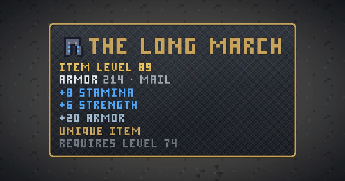 THE LONG MARCH, a unique legs in Ada's Trail, shown on the map of THE MOON where it drops