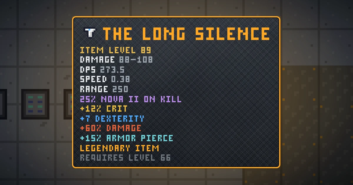 THE LONG SILENCE, a legendary weapon in Ada's Trail, shown on the map of GOODCO HQ where it drops