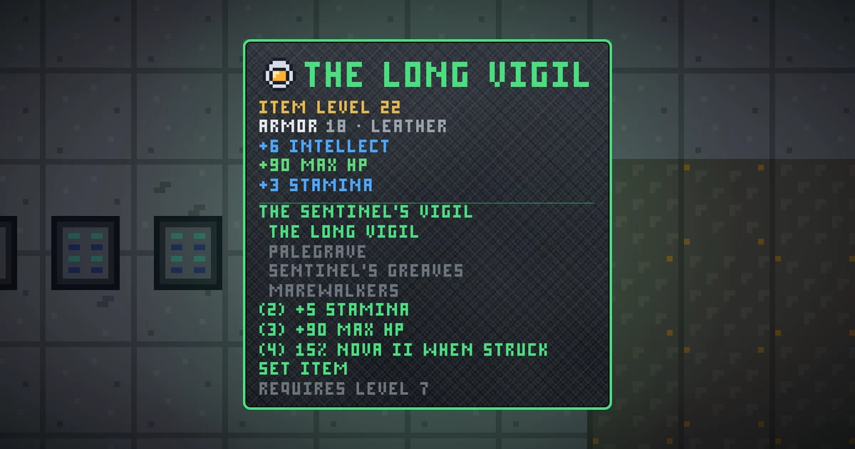 THE LONG VIGIL, a set head in Ada's Trail, shown on the map of GOODCO HQ where it drops