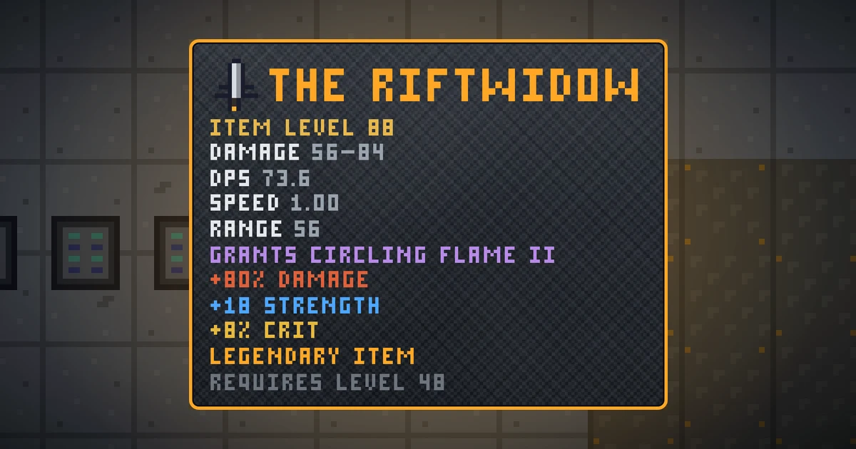 THE RIFTWIDOW, a legendary weapon in Ada's Trail, shown on the map of GOODCO HQ where it drops