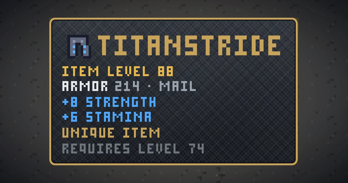 TITANSTRIDE, a unique legs in Ada's Trail, shown on the map of THE MOON where it drops