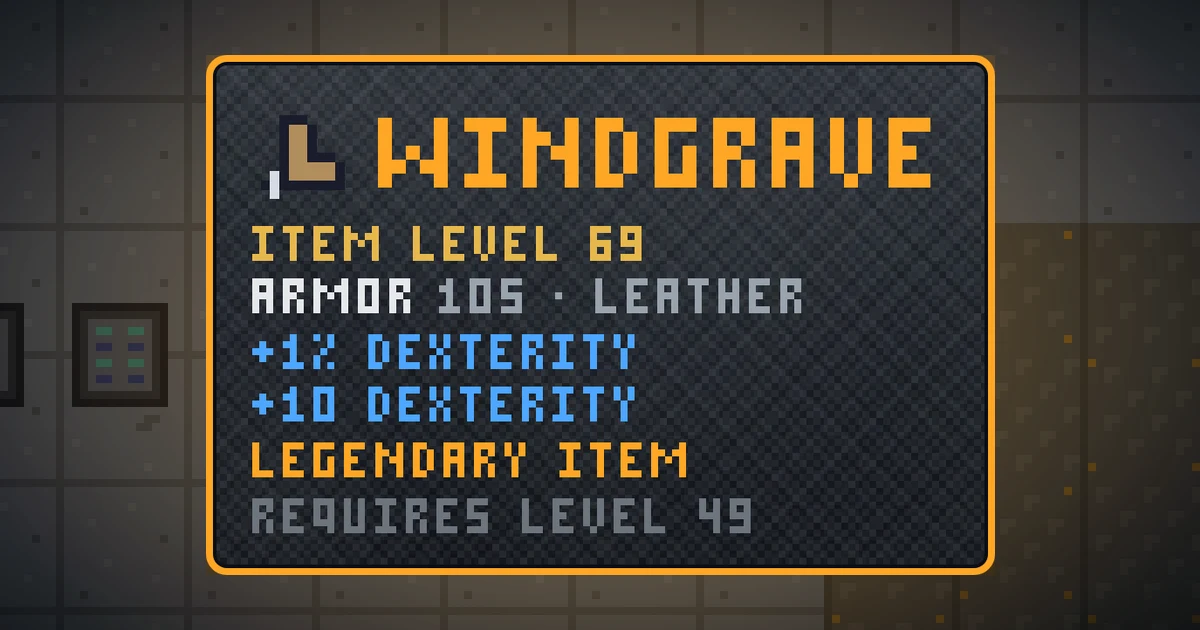 WINDGRAVE, a legendary feet in Ada's Trail, shown on the map of GOODCO HQ where it drops