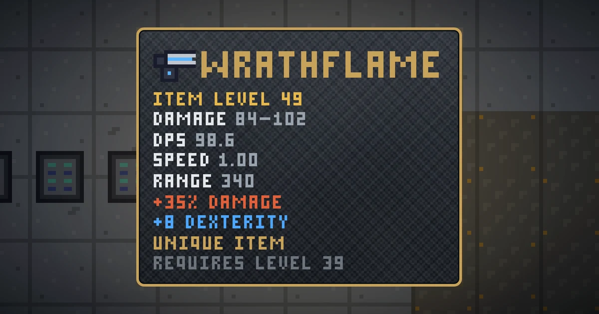 WRATHFLAME, a unique weapon in Ada's Trail, shown on the map of GOODCO HQ where it drops