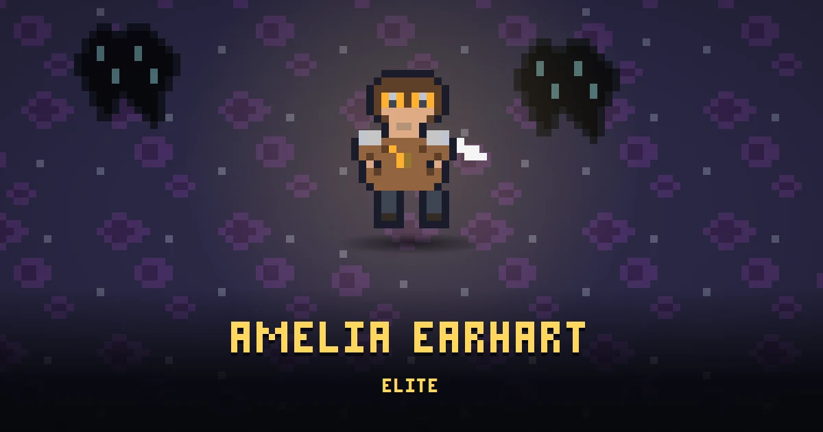 AMELIA EARHART, elite of THE RIFT in Ada's Trail, shown on the map of the level it patrols