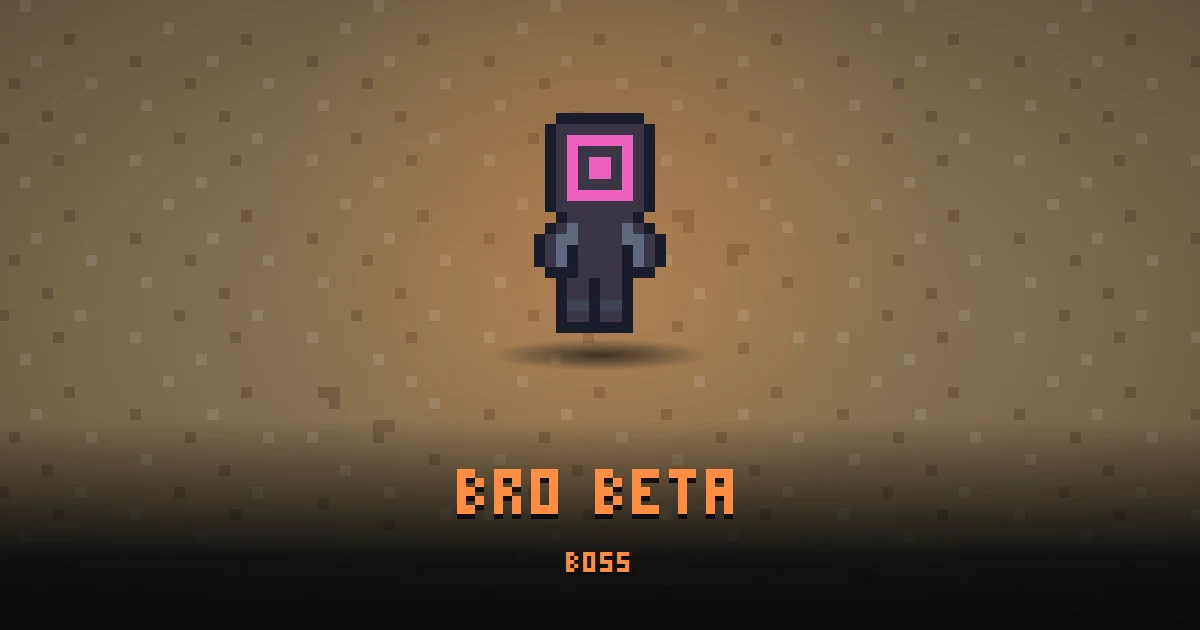 BRO BETA, boss of BOOT HILL in Ada's Trail, shown on the map of the level it patrols