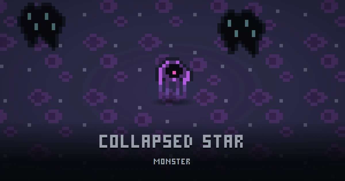 COLLAPSED STAR, monster of THE RIFT in Ada's Trail, shown on the map of the level it patrols