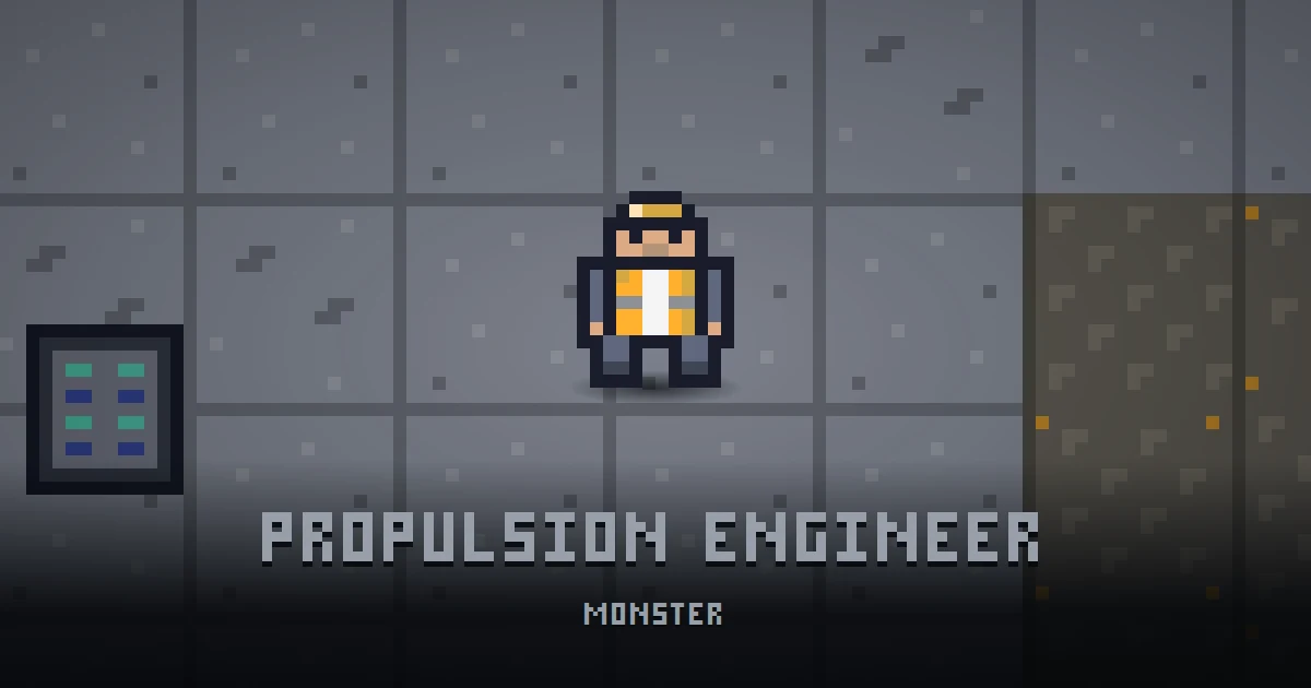 PROPULSION ENGINEER, monster of GOODCO HQ in Ada's Trail, shown on the map of the level it patrols