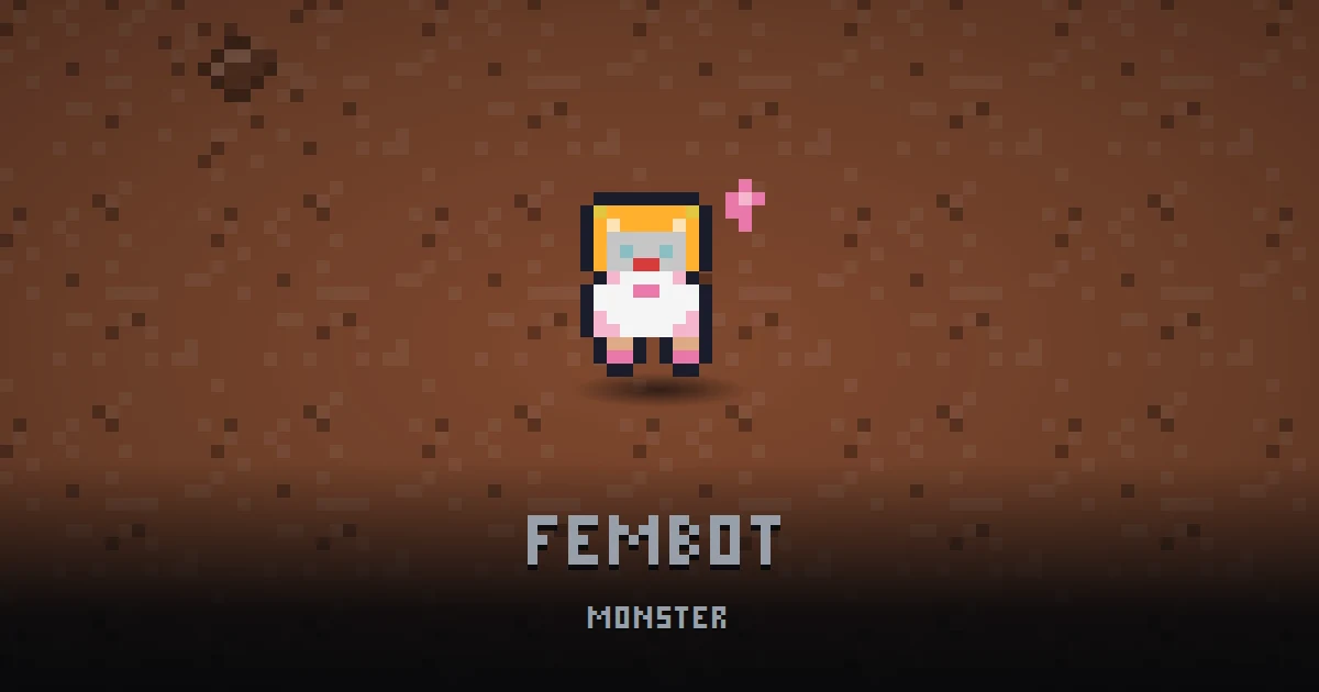 FEMBOT, monster of MARS in Ada's Trail, shown on the map of the level it patrols