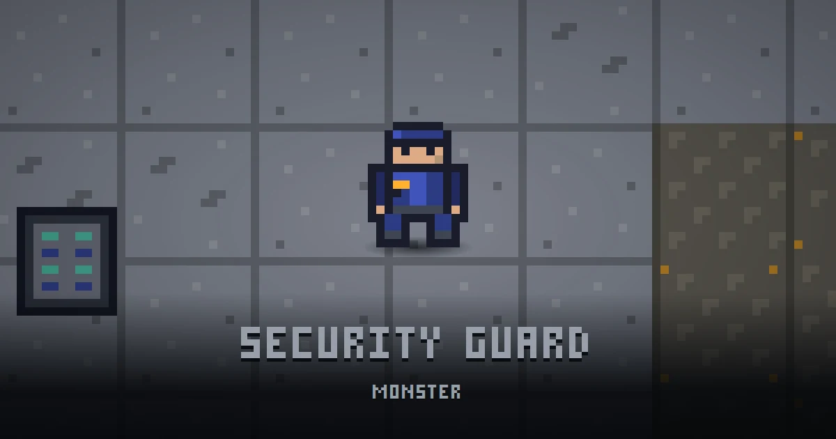 SECURITY GUARD, monster of GOODCO HQ in Ada's Trail, shown on the map of the level it patrols