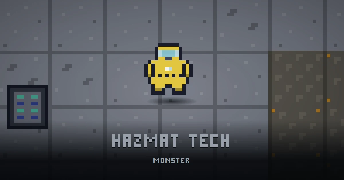HAZMAT TECH, monster of GOODCO HQ in Ada's Trail, shown on the map of the level it patrols