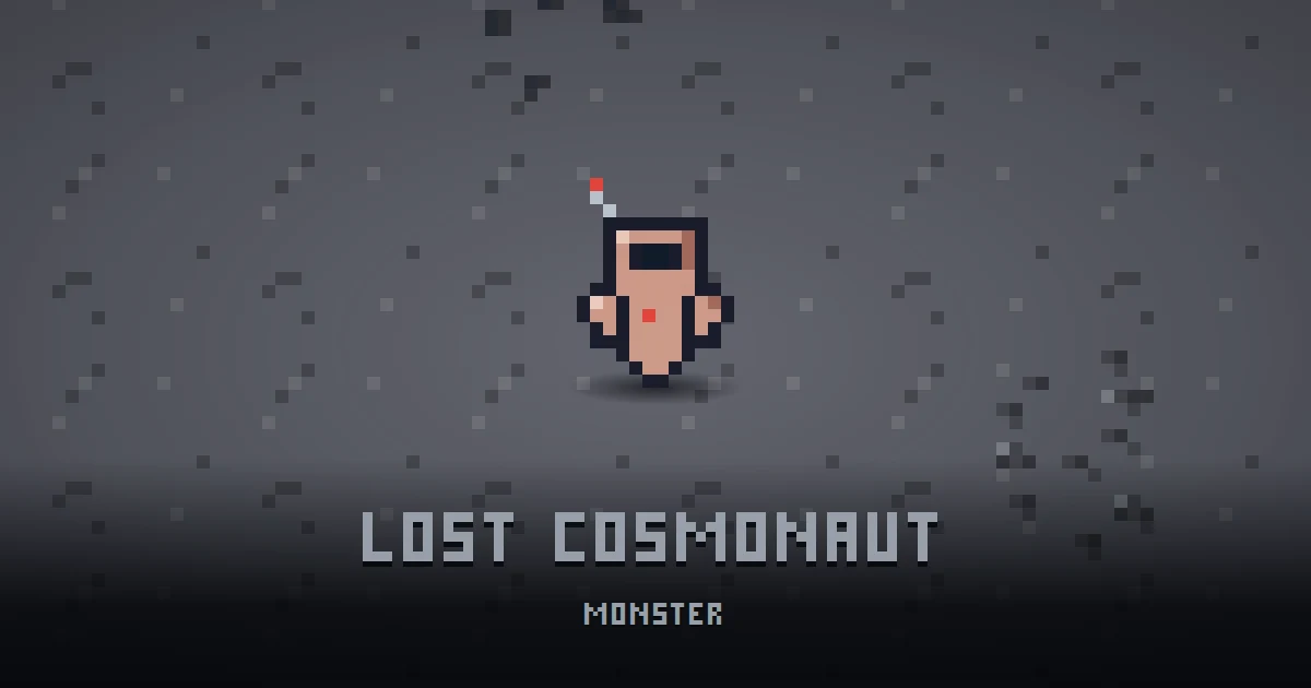 LOST COSMONAUT, monster of THE MOON in Ada's Trail, shown on the map of the level it patrols