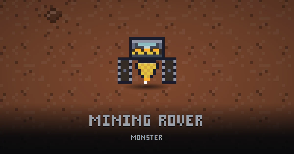 MINING ROVER, monster of MARS in Ada's Trail, shown on the map of the level it patrols