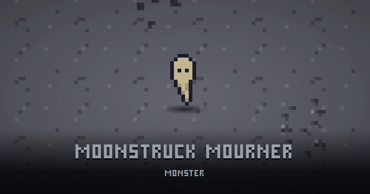 MOONSTRUCK MOURNER, monster of THE MOON in Ada's Trail, shown on the map of the level it patrols