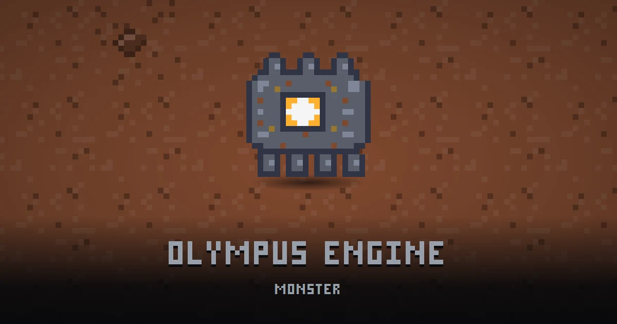 OLYMPUS ENGINE, monster of MARS in Ada's Trail, shown on the map of the level it patrols