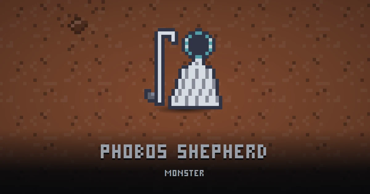 PHOBOS SHEPHERD, monster of MARS in Ada's Trail, shown on the map of the level it patrols